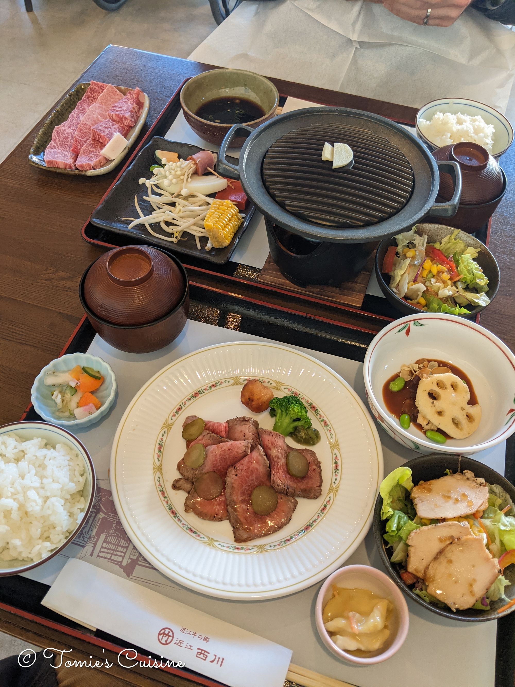 Omi beef lunch set at Marutake Nishikawa