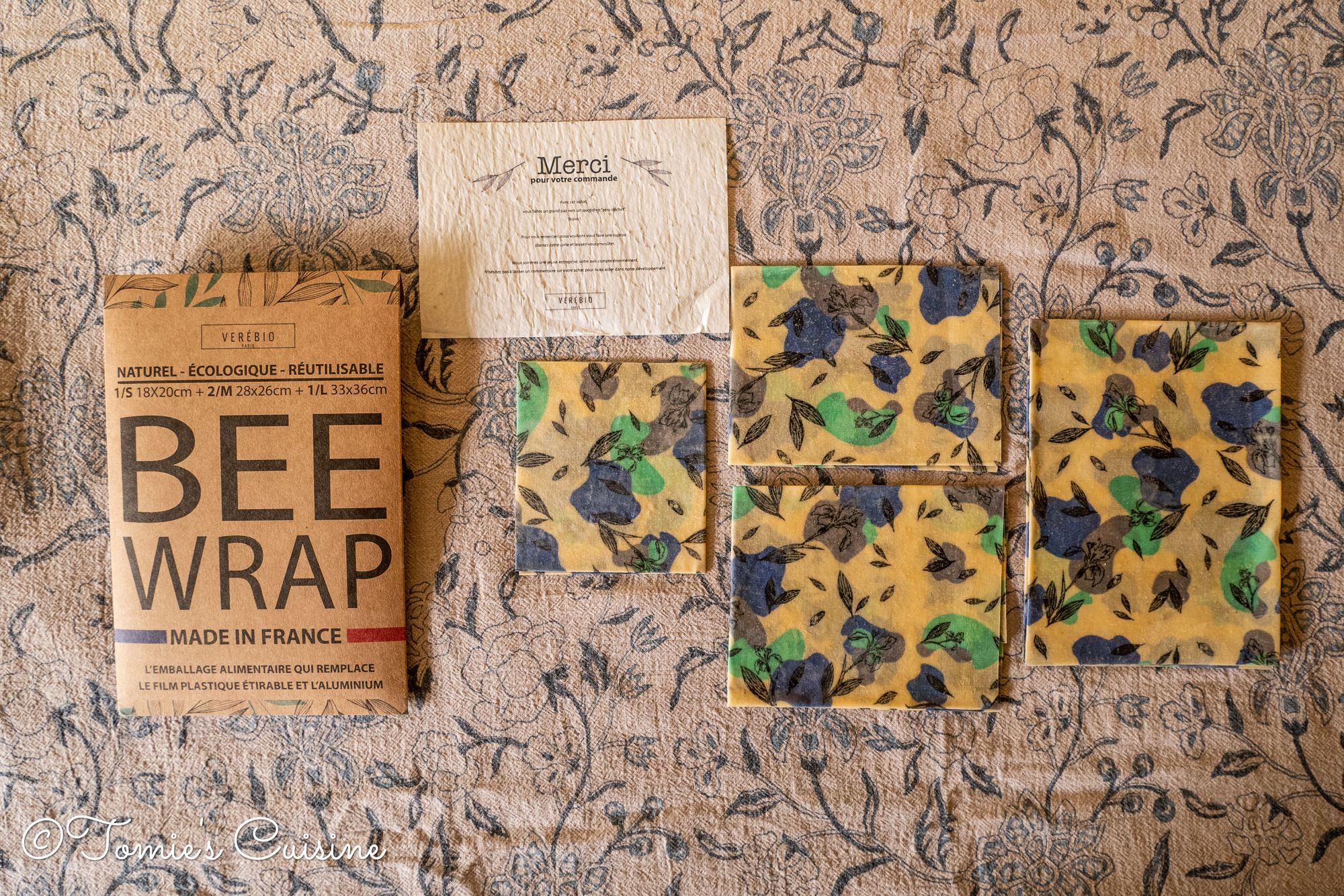 Verebio's BEE Wrap set with the thank-you card