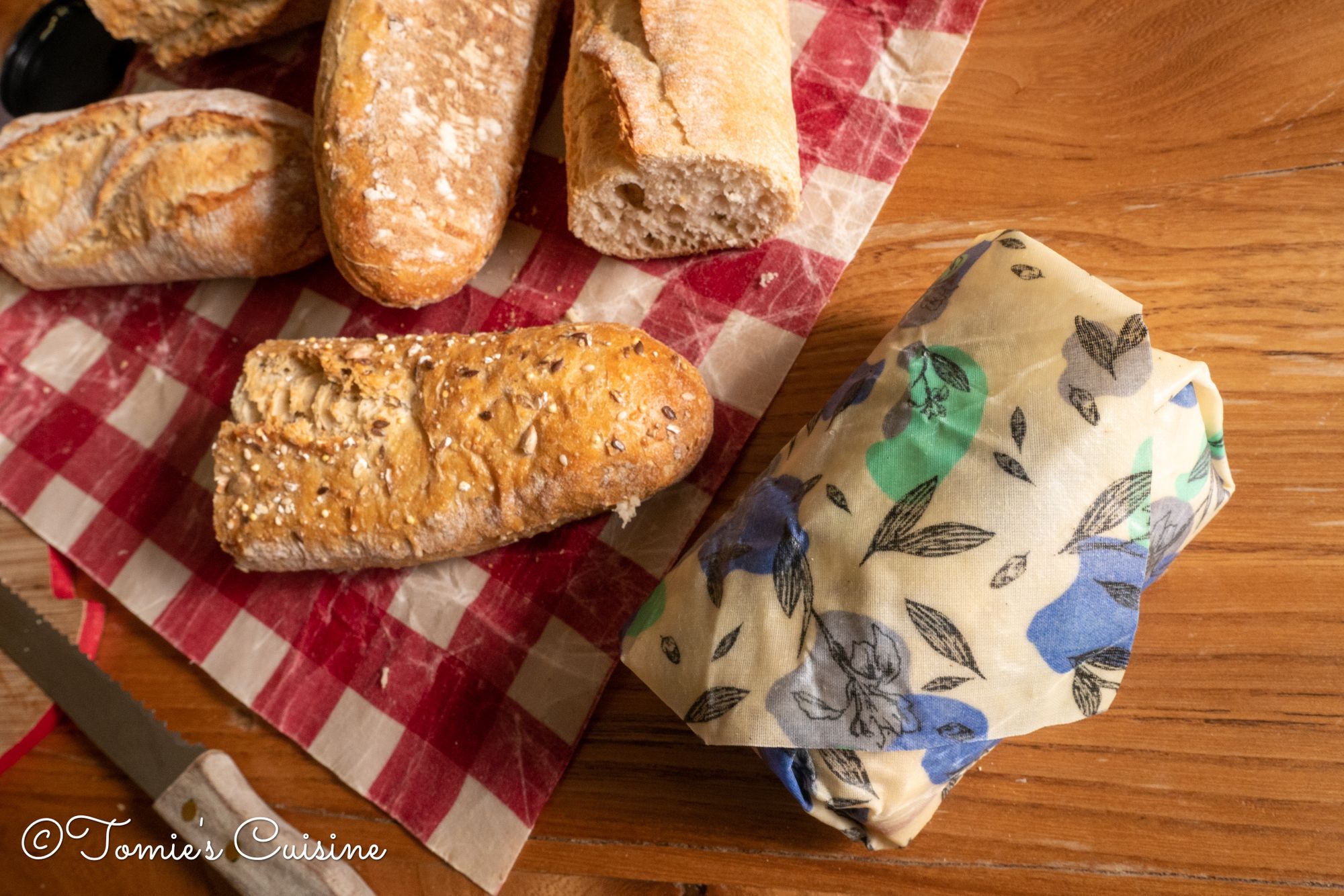 Sandwich wrapped in Beeswax to keep them fresh