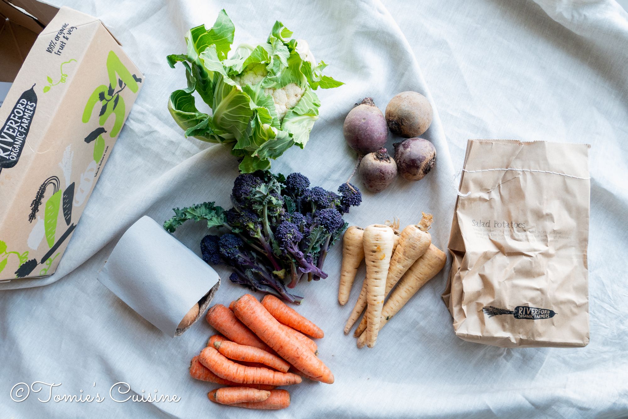 The veg box from Riverford organic farmers.