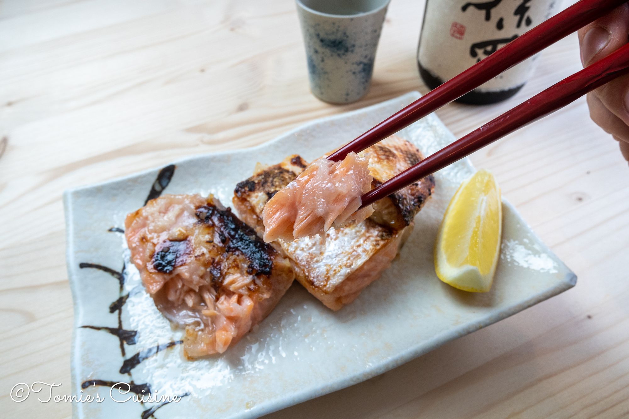 Grilled Shio-koji salmon.