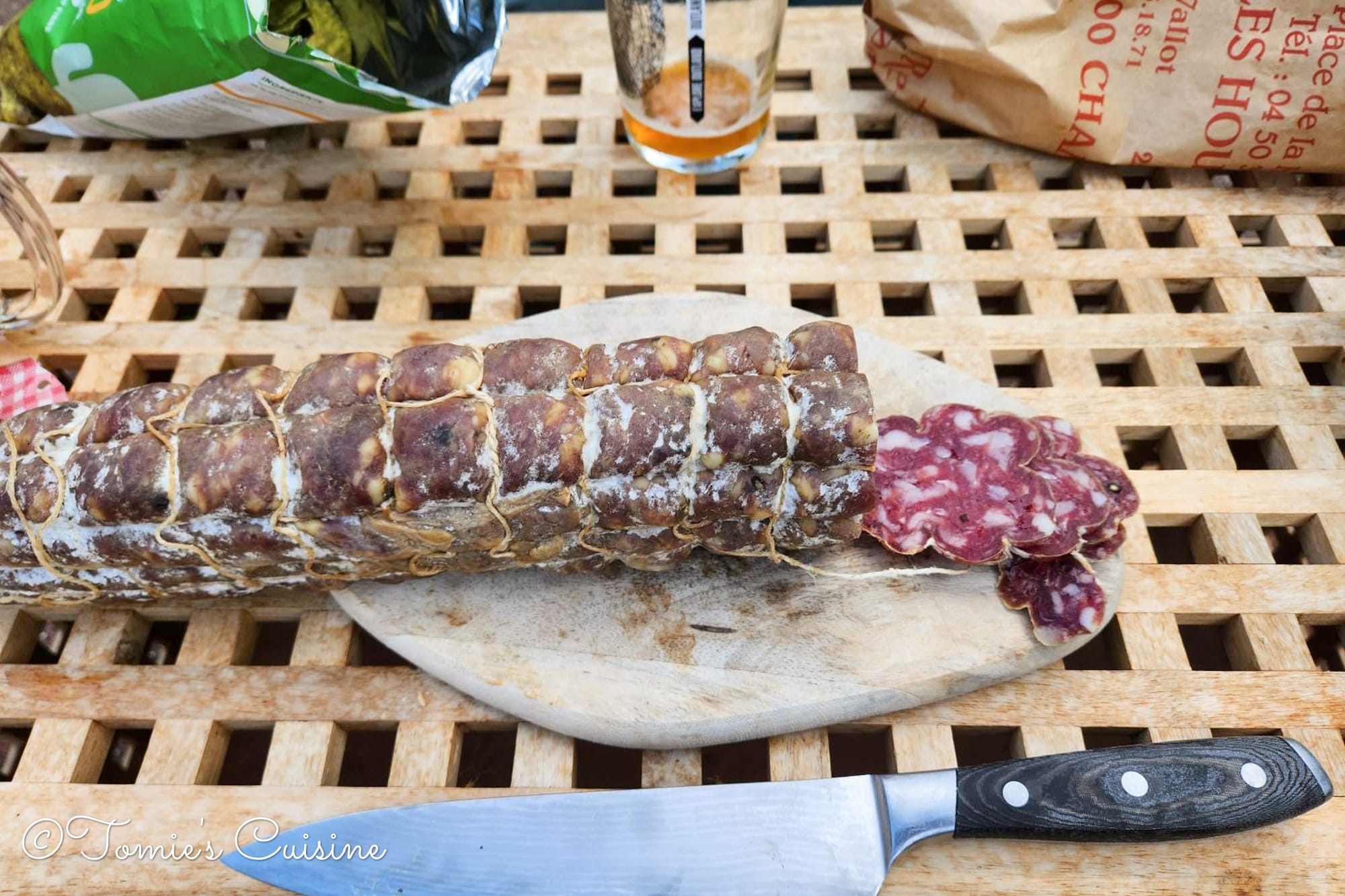 This is not from Brittany but can you see the size of this saucisson? Of course we bought it.