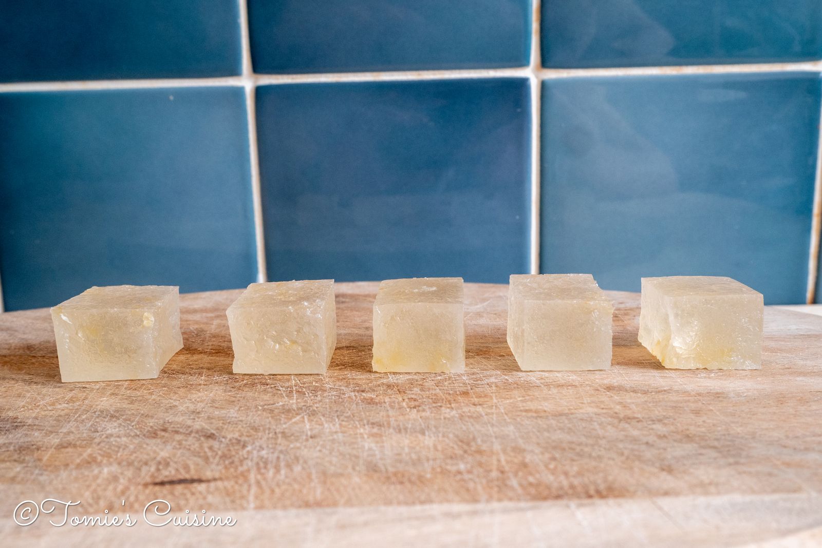 Homemade lemon Kohakutou traditional Japanese candy